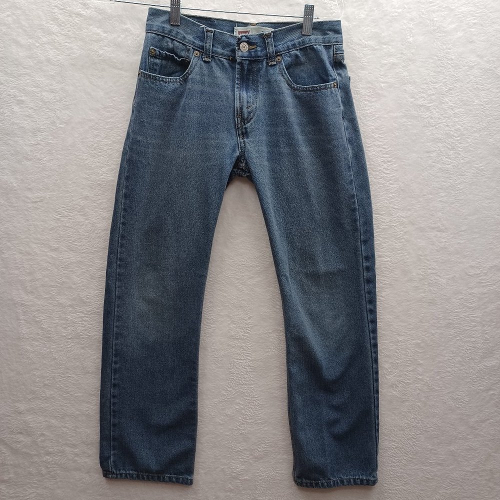 Levi's 514 Slim Straight Leg Denim Jeans Youth Boy's 16 REG Blue Cotton Blend